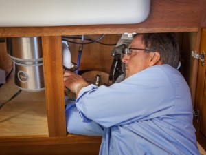 Checking sink for clogs